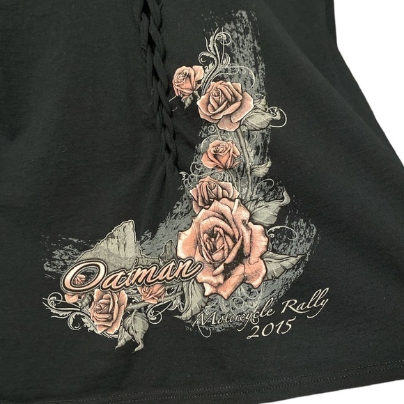 Black Long Sleeved Oatman Motorcycle Rally 2015 With Braided Back And Sleeves - Picture 4 of 6